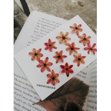 伯利恆之星-淡紅色-押花花材