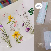 霧面水晶押花書籤-押花材料_押花貼膜書簽_卡片壓花貼膜_大組12元