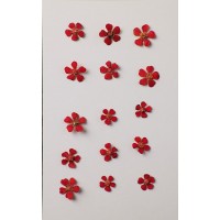 羽毛花-紅色-押花花材