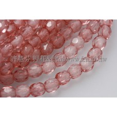 捷克棗形珠4mm牛奶玫瑰色-50個