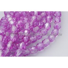 捷克棗形珠4mm紫洋紅色-50個