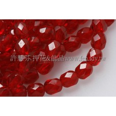 捷克棗形珠4mm紅寶石色-50個