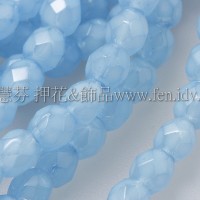 捷克棗形珠4mm嬰兒藍蛋白-50個