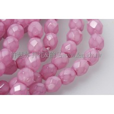 捷克棗形珠4mm紫粉紅蛋白-50個