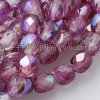 捷克棗形珠4mm紫羅蘭AB色-50個