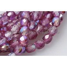 捷克棗形珠4mm紫羅蘭AB色-50個