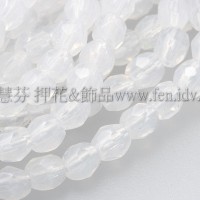 捷克棗形珠3mm牛奶白色-50個