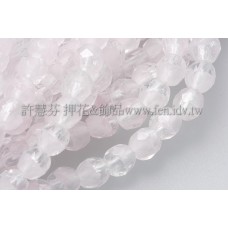 捷克棗形珠3mm水晶-粉紅色混和-50個