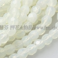 捷克棗形珠3mm牛奶黃水仙色-50個