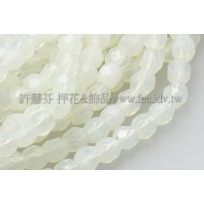 捷克棗形珠3mm牛奶黃水仙色-50個