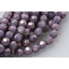 捷克棗形珠3mm-閃亮不透明亮彩紫色-50個