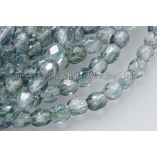 捷克棗形珠3mm亮彩黃色藍-綠-50個