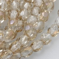 捷克棗形珠3mm水晶黃昏色-50個