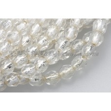 捷克棗形珠3mm-閃亮水晶灌銀色-50個