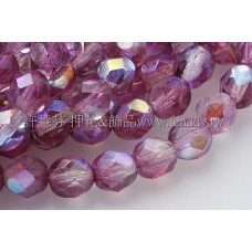 捷克棗形珠6mm紫羅蘭AB色-20個