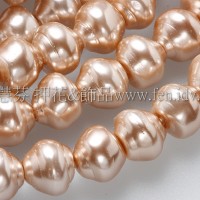 6*7mm捷克水晶珍珠-螺旋圓_牛奶玫瑰色