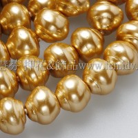 6*7mm捷克水晶珍珠-螺旋圓_金色