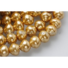 6*7mm捷克水晶珍珠-螺旋圓_金色