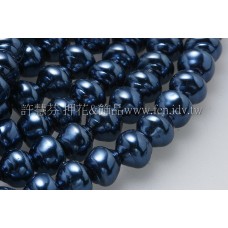 6*7mm捷克水晶珍珠-螺旋圓_皇家藍色