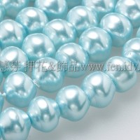 6*7mm捷克水晶珍珠-螺旋圓_水藍色