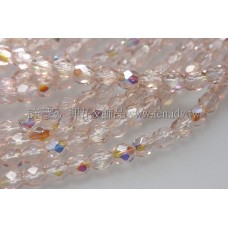 捷克棗形珠3mm閃亮玫瑰中桃紅色-50個