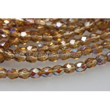 捷克棗形珠3mm閃亮金菊色-50個