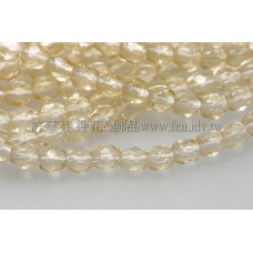 捷克棗形珠3mm淡黃玉色-50個