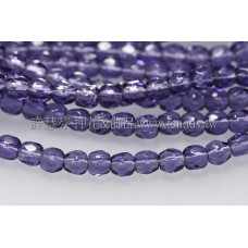 捷克棗形珠3mm木槿紫色-50個