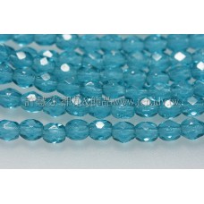 捷克棗形珠3mm水鴨藍綠色-50個