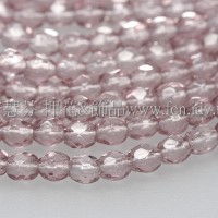 捷克棗形珠3mm閃亮紫水晶色-50個