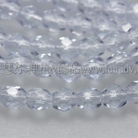 捷克棗形珠3mm愛麗絲藍-50個