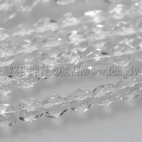 捷克棗形珠3mm透明水晶色-1包-50個