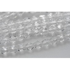 捷克棗形珠3mm透明水晶色-1包-50個