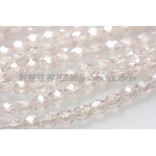 捷克棗形珠3mm閃亮玫瑰桃紅色-50個