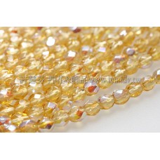 捷克棗形珠3mm閃亮琥珀色-50個