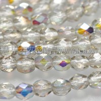 捷克棗形珠3mm閃亮灰鑽色-50個