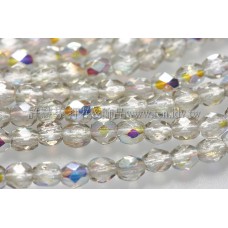 捷克棗形珠3mm閃亮灰鑽色-50個