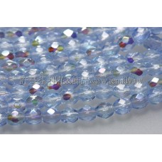 捷克棗形珠3mm閃亮寶藍色-50個