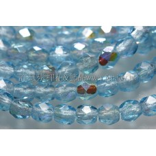 捷克棗形珠3mm閃亮海寶藍色-50個