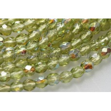 捷克棗形珠3mm閃亮明綠色-50個