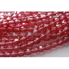 捷克棗形珠3mm山茶粉紅-50個