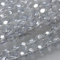 捷克棗形珠3mm閃亮愛麗絲藍灰-50個