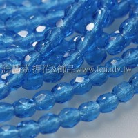 捷克棗形珠3mm卡普里藍-50個