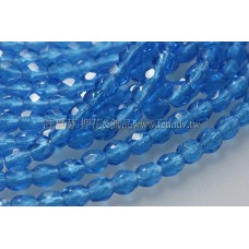 捷克棗形珠3mm卡普里藍-50個