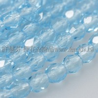 捷克棗形珠4mm海洋寶藍色-50個