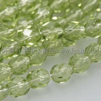 捷克棗形珠4mm萊姆綠-50個