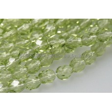 捷克棗形珠4mm萊姆綠-50個