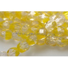 捷克棗形珠4mm閃亮檸檬雪紡-50個