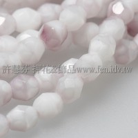 捷克棗形珠4mm白紫薰衣草-50個