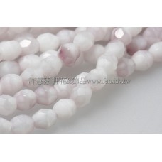 捷克棗形珠4mm白紫薰衣草-50個